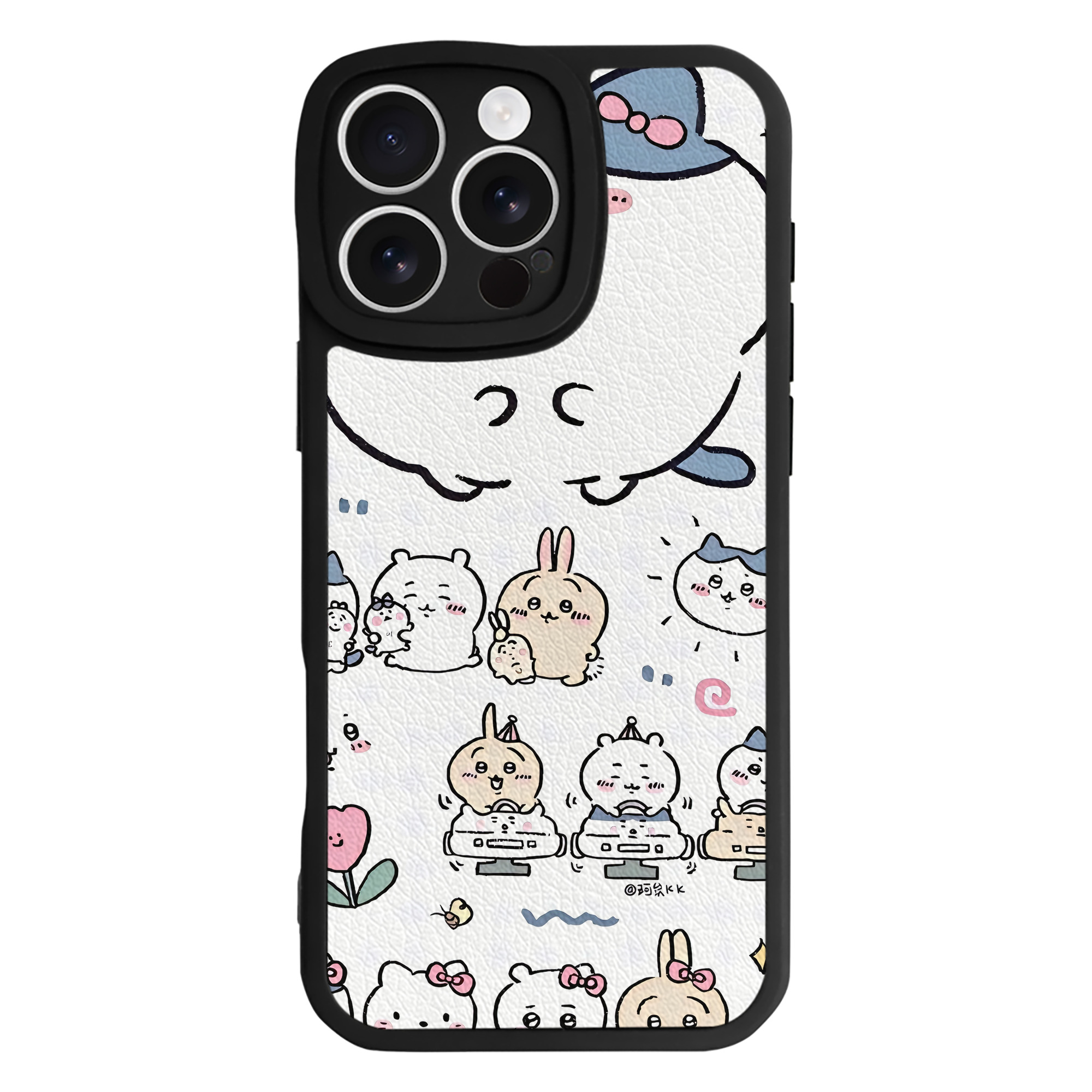 （画像用） ちいかわ Chii-kawa 【iPhone 16シリーズ対応】シリコンスマホケース（レザー調） 材質：シリコン